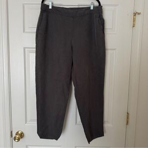 Eileen Fisher Charcoal Cropped Relaxed Tapered Pants